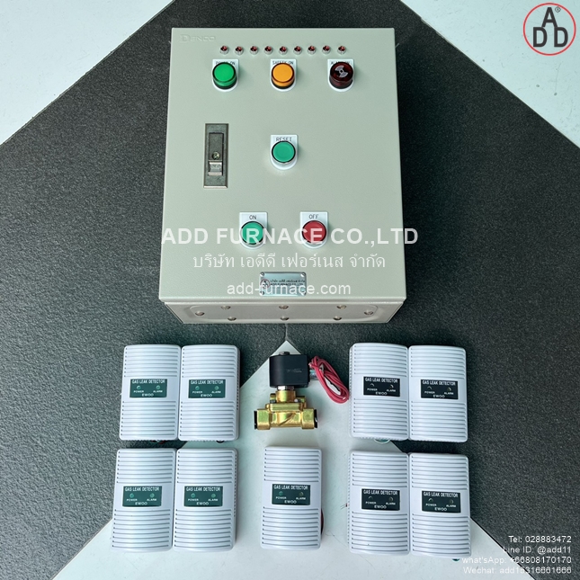 ควบคุมตรวจจับแก๊สรั่ว9จุด(โซลินอยด์วาล์ว)Yamataha-GLD-12 9Point Application With Gas Solenoid Valve(4)